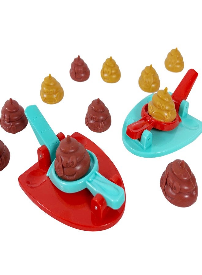 VIPAMZ Poop Toy Shoot Game - Funny Poop Toys for Kids & Adults, Skill Building Toilet Game, Ages 4+, Includes 12 Soft Poops, 2 Launchers - Image 3